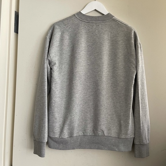 Zara Grey Zip Sweatshirt Cardigan - Picture 2 of 2